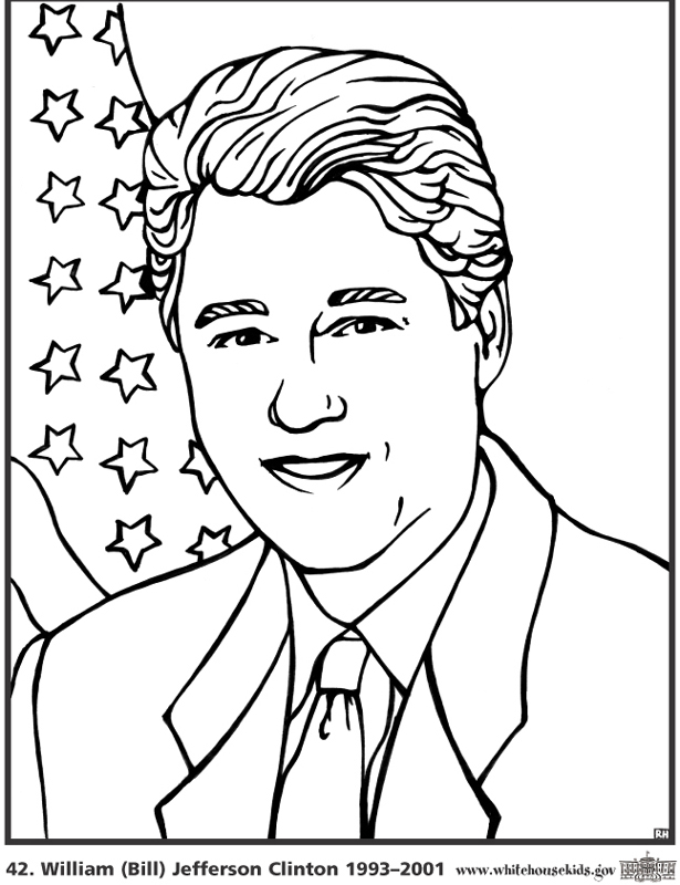 coloring pages of george bush