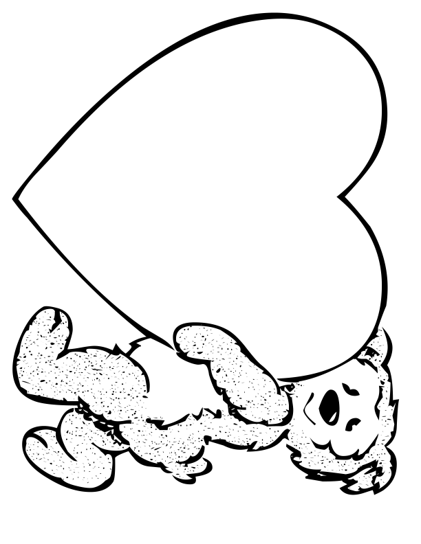 i love you teddy bear coloring pages - photo #26