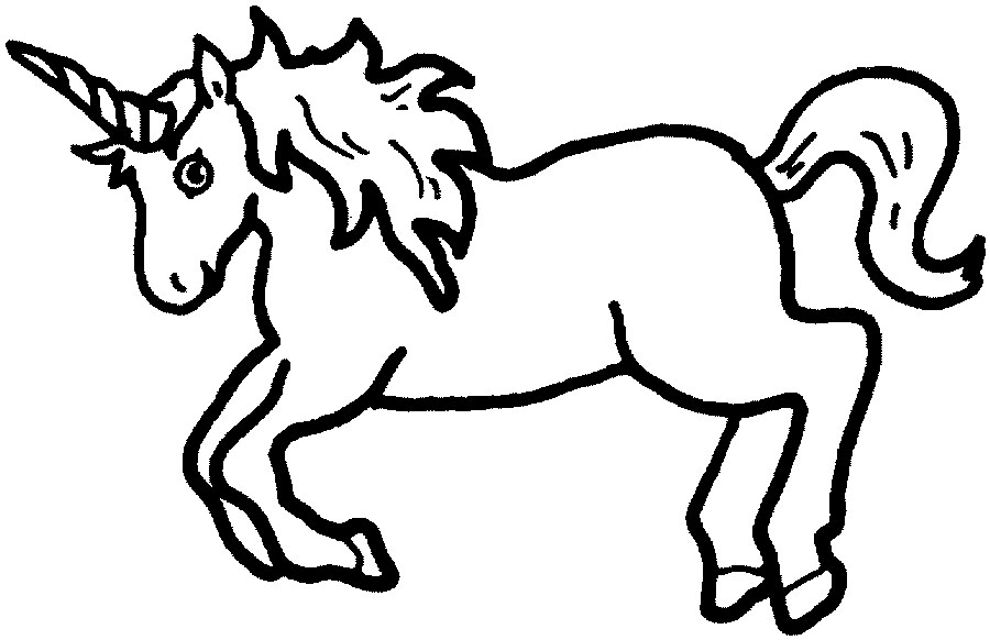 unicorn coloring pages easy - photo #30